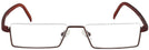 Rectangle Brown Seattle Eyeworks 812 Single Vision Half Frame View #2