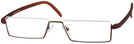 Rectangle Brown Seattle Eyeworks 812 Single Vision Half Frame View #1