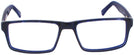 Rectangle Black/Blue Pin Stripe Seattle Eyeworks 927 Single Vision Full Frame View #2