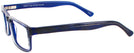 Rectangle Black/Blue Pin Stripe Seattle Eyeworks 927 Single Vision Full Frame View #3