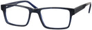 Square Black/Blue Pinstripe Seattle Eyeworks 945 Progressive No-Lines View #1