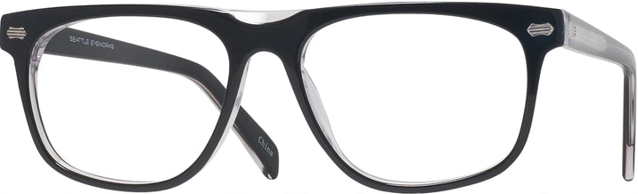 Square Black Seattle Eyeworks 986 Computer Style Progressive View #1