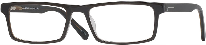 Rectangle Brown Seattle Eyeworks 988 Computer Style Progressive View #1
