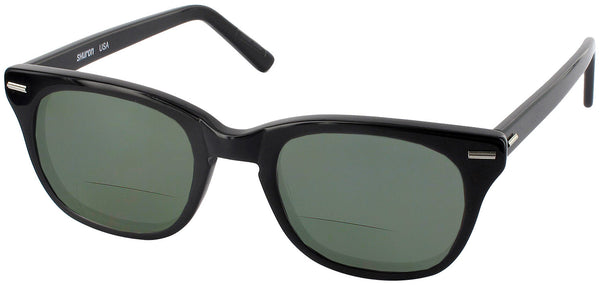 Wayfarer Black Shuron Freeway 52 (Men&#39;s Average Fit) Bifocal Reading Sunglasses View #1