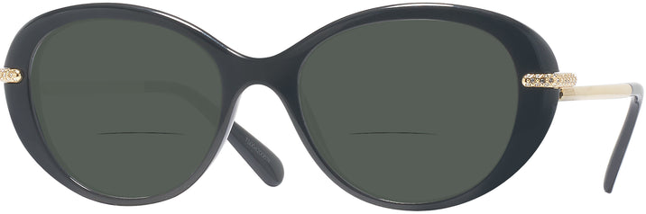 Oval Black Swarovski 2001 Bifocal Reading Sunglasses View #1