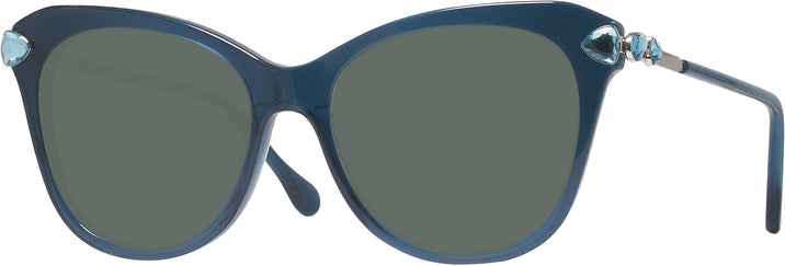 Butterfly Blue Transparent Swarovski 2012 Progressive No-Line Reading Sunglasses View #1