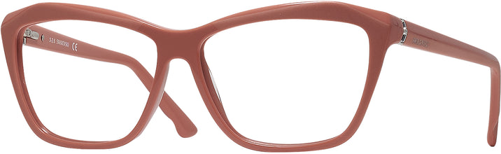 Cat Eye Shiny Pink Swarovski 5193 Single Vision Full Frame View #1