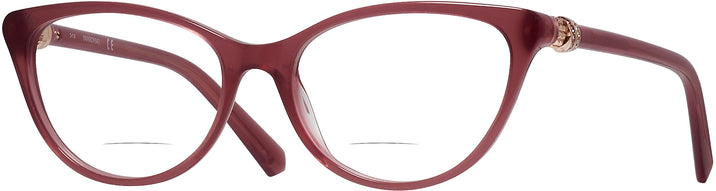 Cat Eye Shiny Pink Swarovski 5244 Bifocal View #1