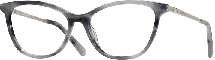Cat Eye Grey Swarovski 5249H Single Vision Full Frame View #1