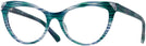 Cat Eye Turquoise Swarovski 5268 Single Vision Full Frame View #1