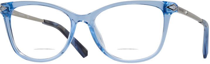 Square Shiny Light Blue Swarovski 5284 Bifocal View #1