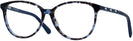 Oversized,Round,Wayfarer Blue Havana Swarovski 5301 Progressive No-Lines View #1