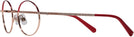 Oval Shiny Rose Gold Swarovski 5335 Single Vision Full Frame View #3