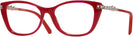 Cat Eye Shiny Red Swarovski 5343 Single Vision Full Frame View #1