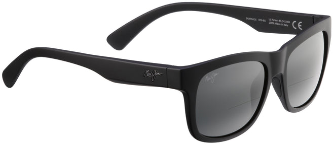 Matte Black/grey Lens Maui Jim Snapback 731 Bifocal Reading Sunglasses View #1