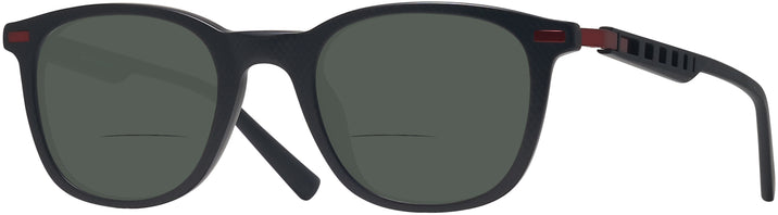 Square Black Lamborghini 310S Bifocal Reading Sunglasses View #1