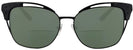 Square Matte Black Tory Burch 6049 Bifocal Reading Sunglasses View #2