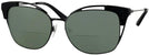 Square Matte Black Tory Burch 6049 Bifocal Reading Sunglasses View #1