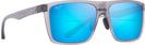 Rectangle Translucent Grey/blue Hawaii Maui Jim Honokalani 455 Bifocal Reading Sunglasses View #1