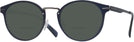 Round Matte Navy Tumi 025 Bifocal Reading Sunglasses View #1
