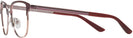 Square Rose Gold/Bordeaux Tory Burch 1066 Single Vision Full Frame View #3