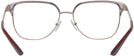 Square Rose Gold/Bordeaux Tory Burch 1066 Single Vision Full Frame View #4
