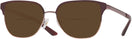 Square Rose Gold/Bordeaux Tory Burch 1066 Bifocal Reading Sunglasses View #1
