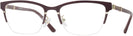 Rectangle,Cat Eye Bordeaux/shiny Gold Tory Burch 1069 Single Vision Full Frame View #1