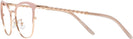 Square Shiny Rose Gold/blush Tory Burch 1076 Computer Style Progressive View #3