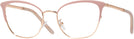 Square Shiny Rose Gold/blush Tory Burch 1076 Progressive No-Lines View #1