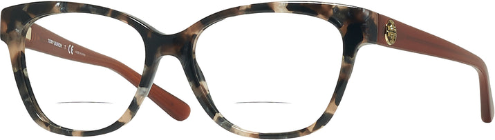 Square Pearl Brown Tortoise Tory Burch 2079 Bifocal View #1