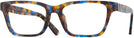 Rectangle BLUE AMBER SPOTTY TORTOISE Tory Burch 2118U Single Vision Full Frame View #1