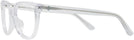Square Clear Transparent Tory Burch 2121U Single Vision Full Frame View #3