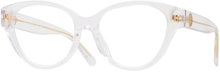 Cat Eye Clear Transparent Tory Burch 2122U Progressive No-Lines View #1