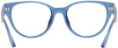 Round,Cat Eye Transparent Blue Tory Burch 4011U Progressive No-Lines View #4