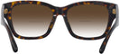 Rectangle Dark Tortoise Tory Burch 7167U w/ Gradient Bifocal Reading Sunglasses View #4