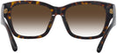 Rectangle Dark Tortoise Tory Burch 7167U w/ Gradient Progressive No Line Reading Sunglasses View #4