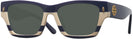 Rectangle,Cat Eye Navy Ivory Vintage Stripes W/ Solid Navy Tory Burch 7169U Progressive No Line Reading Sunglasses View #1