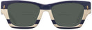 Rectangle,Cat Eye Navy Ivory Vintage Stripes W/ Solid Navy Tory Burch 7169U Bifocal Reading Sunglasses View #2