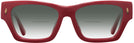 Rectangle,Cat Eye Tory Red W/ Solid Dark Green Tory Burch 7169U w/ Gradient Bifocal Reading Sunglasses View #2