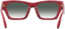 Rectangle,Cat Eye Tory Red W/ Solid Dark Green Tory Burch 7169U w/ Gradient Bifocal Reading Sunglasses View #4