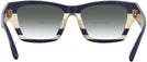 Rectangle,Cat Eye Navy Ivory Vintage Stripes W/ Solid Navy Tory Burch 7169U w/ Gradient Bifocal Reading Sunglasses View #4