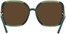 Oversized Transparent Olive/olive Tory Burch 9071U Progressive No Line Reading Sunglasses View #4