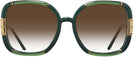Oversized Transparent Olive/olive Tory Burch 9071U w/ Gradient Bifocal Reading Sunglasses View #2