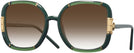 Oversized Transparent Olive/olive Tory Burch 9071U w/ Gradient Progressive No Line Reading Sunglasses View #1