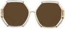 Oversized,Square Transparent Beige/ivory Tory Burch 9072U Progressive No Line Reading Sunglasses View #2