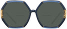 Oversized,Square Transparent Navy/Navy Tory Burch 9072U Bifocal Reading Sunglasses View #2