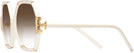 Oversized,Square Transparent Beige/ivory Tory Burch 9072U w/ Gradient Progressive No Line Reading Sunglasses View #3