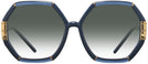 Oversized,Square Transparent Navy/Navy Tory Burch 9072U w/ Gradient Progressive No Line Reading Sunglasses View #2
