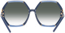 Oversized,Square Transparent Navy/Navy Tory Burch 9072U w/ Gradient Progressive No Line Reading Sunglasses View #4